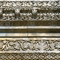 Ülü Camii, courtyard, detail of east facade carving