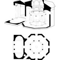Lateran Baptistery, plan and axon