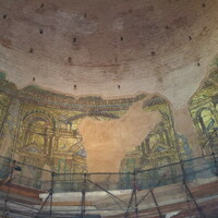 Rotunda, Thessaloniki, detail of architecture in lowest zone of dome