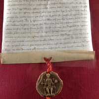 Bari, Museo Nicolaiano, document with wax Seal of Frederick II