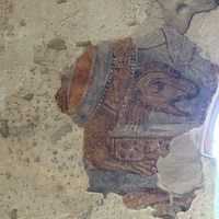 Torba, convent tower, north wall, detail of Maiestas Domini