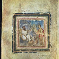 Anicia Juliana Codex (Österreichische Nationalbibliothek, Cod. med. gr. 1, fol. 4v, Dioskorides and the mandrake