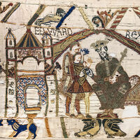 Bayeux Embroidery, King Edward sends Harold to Normandy