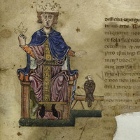 Vatican City, Biblioteca Apostolica Vaticana, MS. Pal. lat. 1071, fol. 1v detail with portrait of Frederick II