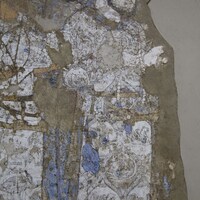 Afrasiab Museum, painted chamber, west wall, detail