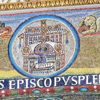 Church of Santa Maria Maggiore, triumphal arch, prepared throne detail