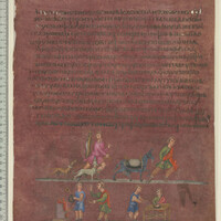 Vienna, Österreichische Nationalbibliothek, Cod. theol. gr. 31, p. 15, Jacob and Esau