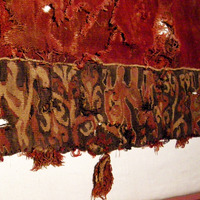 Urumqi, Xinjiang Institute of Archaeology, grave field II, grave 6, detail of skirt with camel ornament (inv. 92LSIIM6:168)