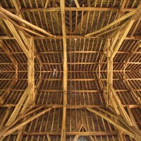 Great Coxwell Barn, timber roofing