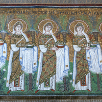 Basilica of Sant'Apollinare Nuovo, north wall, detail of female saints