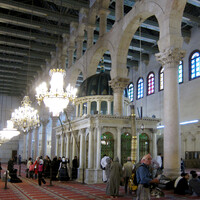 Great Mosque of Damascus, two-storey colonnade and shrine of St. John the Baptist