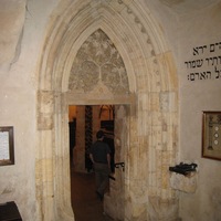 Altneuschul, Prague, carved door from south  vestibule into prayer hall