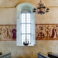 Ingå (Inkoo) church, Dance of Death on north wall