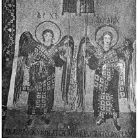 Nicaea, Koimesis Church, right side of bema arch, archangels jpg