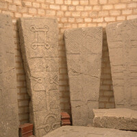 Poitiers Baptistery, Merovingian sarcophagus lids