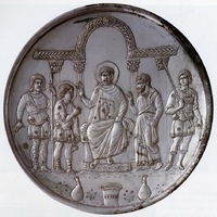 Metropolitan Museum, Plate with the Presentation of David to Saul