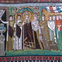 San Vitale, Theodora and retinue, lower apse wall