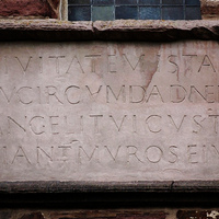 Corvey, westwork, dedicatory inscription on facade