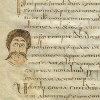 Paris, Bibliothèque nationale, MS lat. 12048, fol. 9v, detail of individualized face